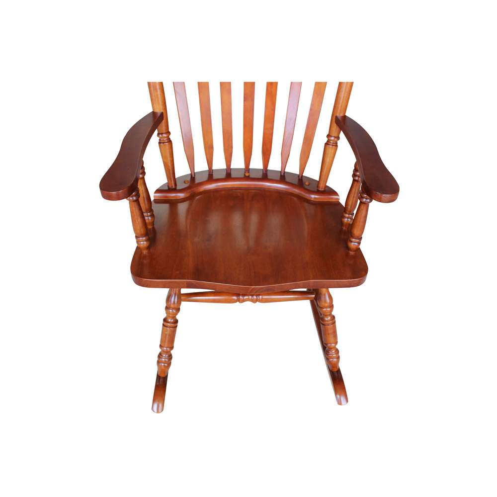 International Concepts - Solid Wood Rocker (RTA) in Cherry Finish - R06-120 veiw 10