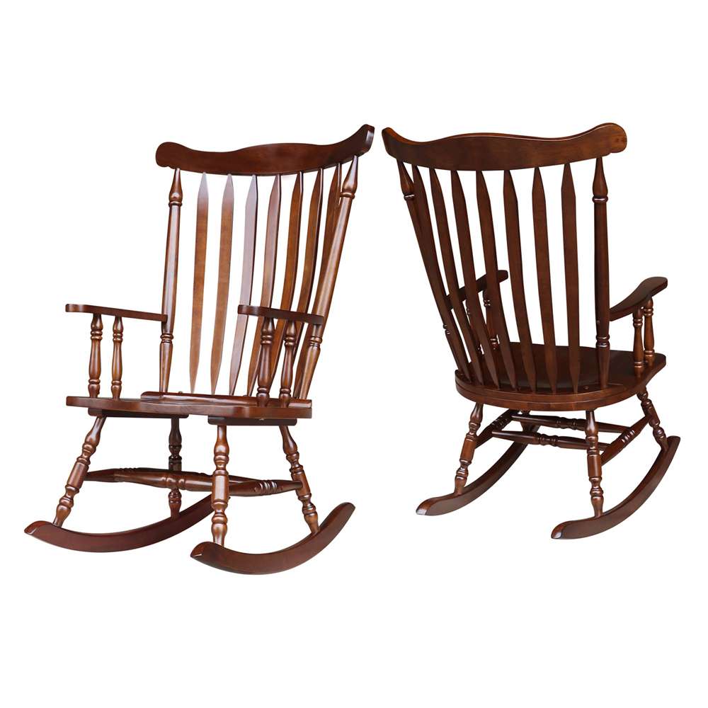 International Concepts - Solid Wood Rocker (RTA) in Espresso Finish - R581-120 veiw 5