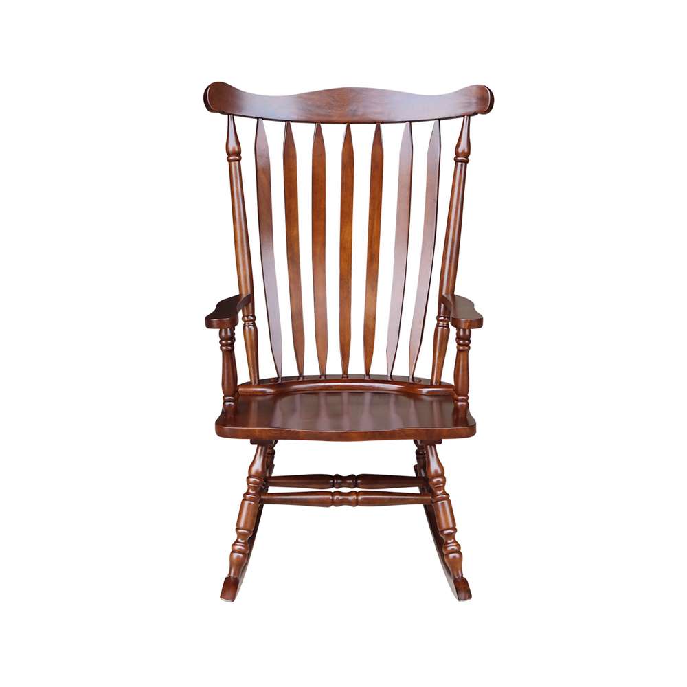 International Concepts - Solid Wood Rocker (RTA) in Espresso Finish - R581-120 veiw 6