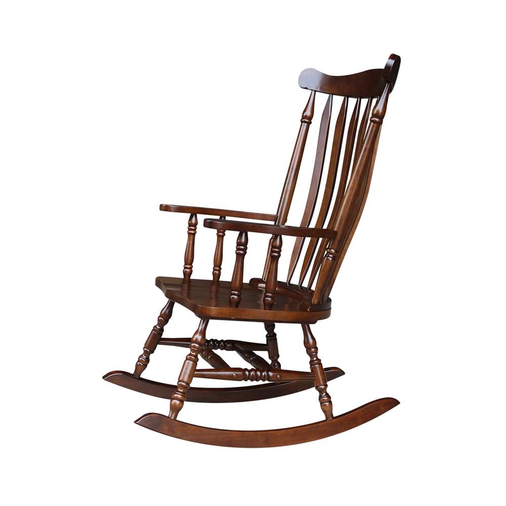International Concepts - Solid Wood Rocker (RTA) in Espresso Finish - R581-120 veiw 7