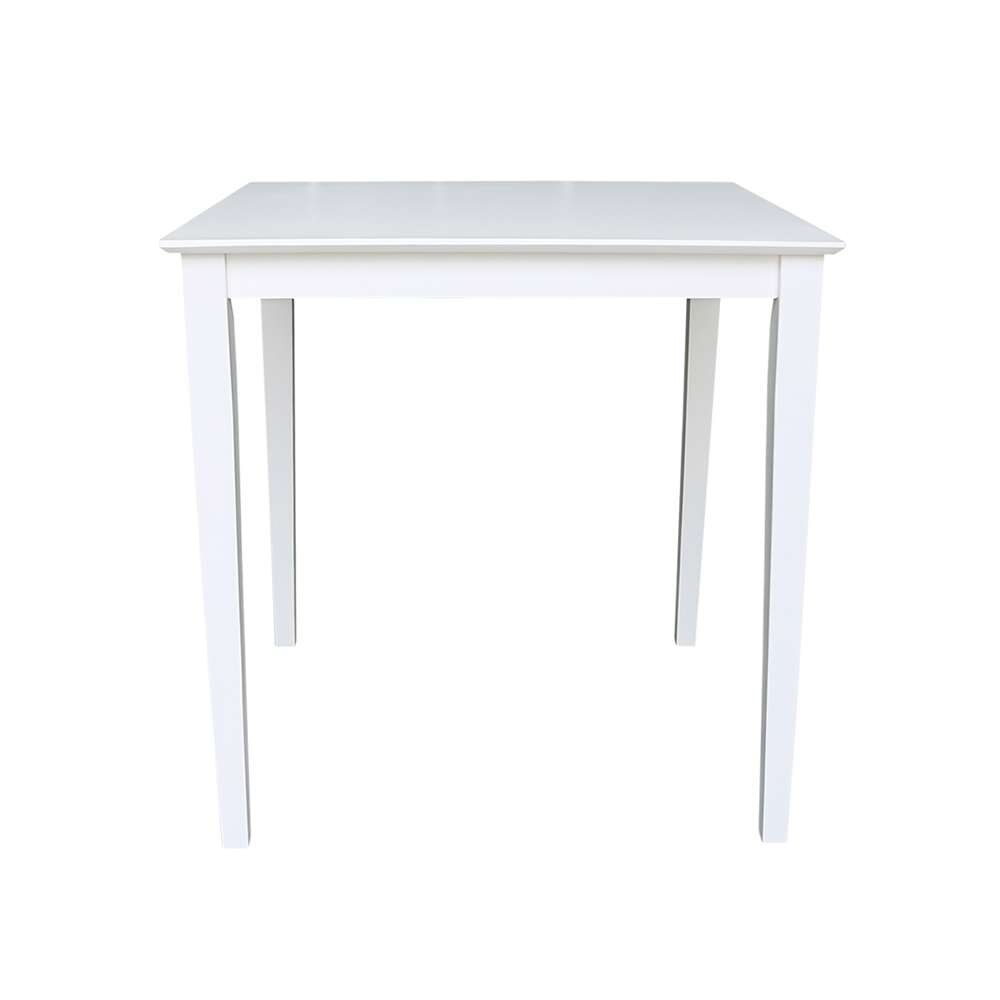 International Concepts - Solid Wood Top Table - Counter Height - Shaker Legs in White Finish - K08-3636-36S veiw 3