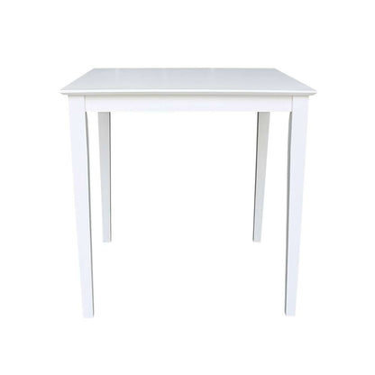 International Concepts - Solid Wood Top Table - Counter Height - Shaker Legs in White Finish - K08-3636-36S veiw 3