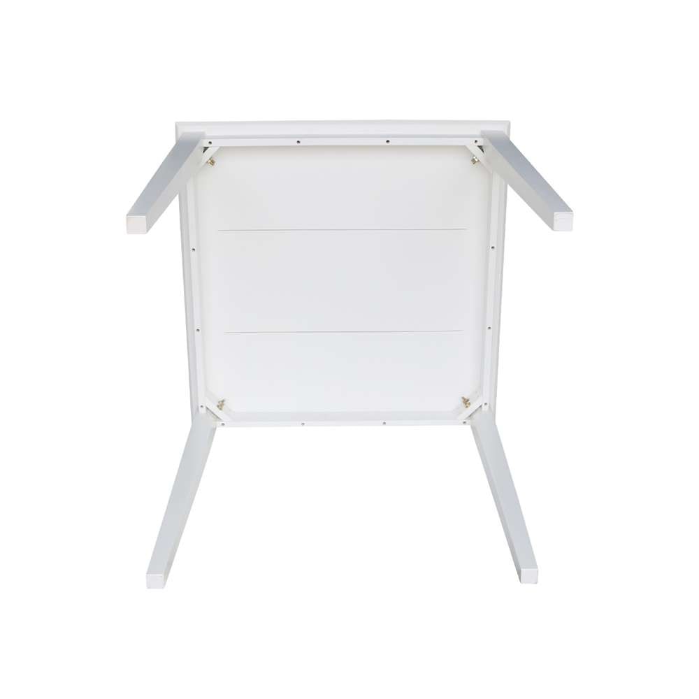 International Concepts - Solid Wood Top Table - Counter Height - Shaker Legs in White Finish - K08-3636-36S veiw 4