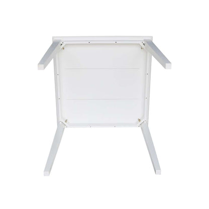 International Concepts - Solid Wood Top Table - Counter Height - Shaker Legs in White Finish - K08-3636-36S veiw 4
