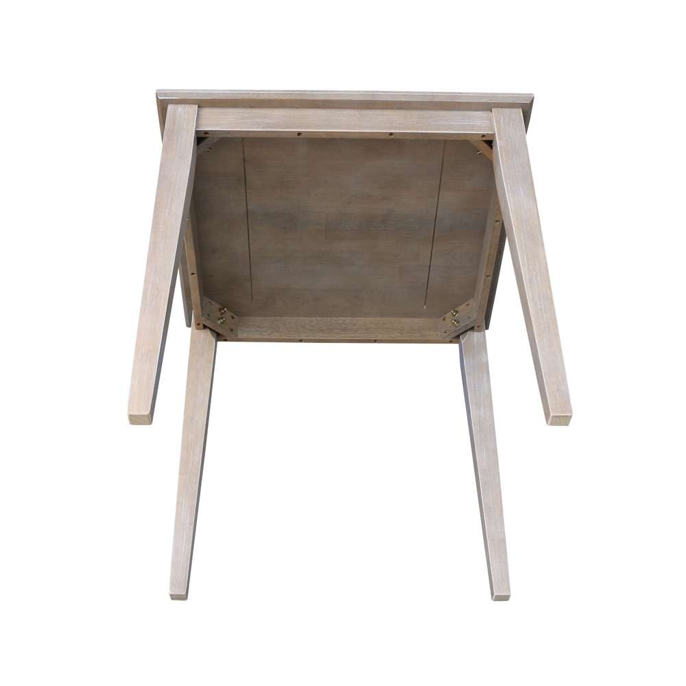 International Concepts - Solid Wood Top Table - Dining Height - Shaker Legs in Washed Gray Taupe Finish - K09-3030-30S veiw 5