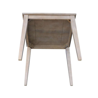 International Concepts - Solid Wood Top Table - Dining Height - Shaker Legs in Washed Gray Taupe Finish - K09-3030-30S veiw 5