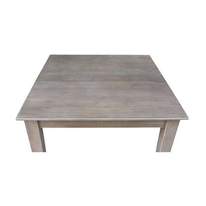 International Concepts - Solid Wood Top Table - Dining Height - Shaker Legs in Washed Gray Taupe Finish - K09-3030-30S veiw 6