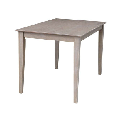 International Concepts - Solid Wood Top Table - Dining Height - Shaker Legs in Washed Gray Taupe Finish - K09-3048-30S veiw 4