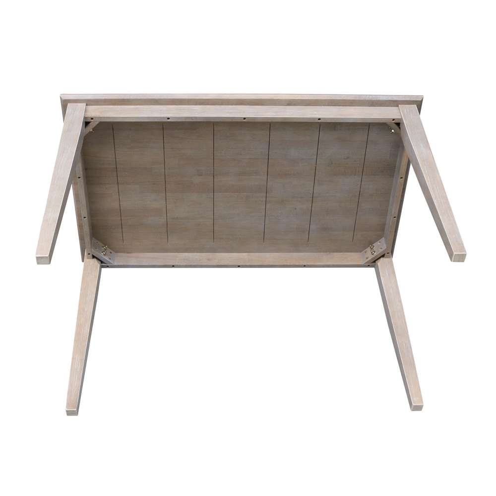 International Concepts - Solid Wood Top Table - Dining Height - Shaker Legs in Washed Gray Taupe Finish - K09-3048-30S veiw 6