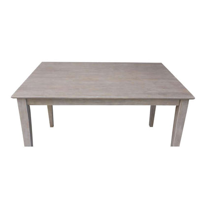 International Concepts - Solid Wood Top Table - Dining Height - Shaker Legs in Washed Gray Taupe Finish - K09-3048-30S veiw 7