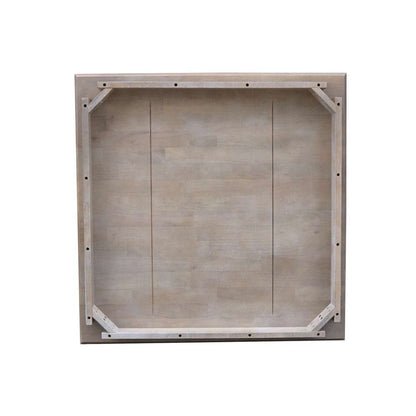 International Concepts - Solid Wood Top Table - Dining Height - Shaker Legs in Washed Gray Taupe Finish - K09-3636-30S veiw 2