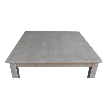 International Concepts - Solid Wood Top Table - Dining Height - Shaker Legs in Washed Gray Taupe Finish - K09-3636-30S veiw 4