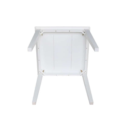 International Concepts - Solid Wood Top Table - Dining Height - Shaker Legs in White Finish - K08-3030-30S veiw 4