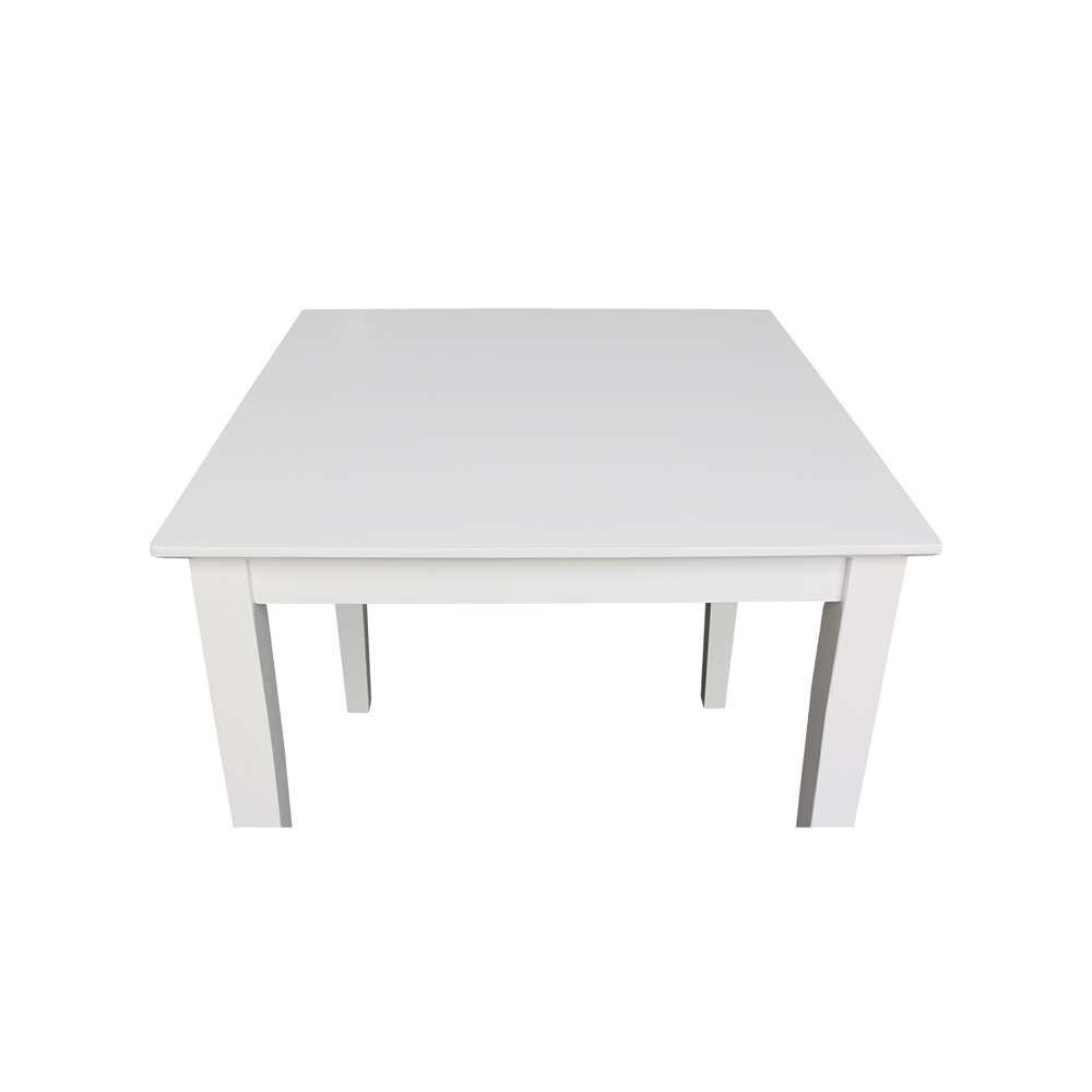 International Concepts - Solid Wood Top Table - Dining Height - Shaker Legs in White Finish - K08-3030-30S veiw 5