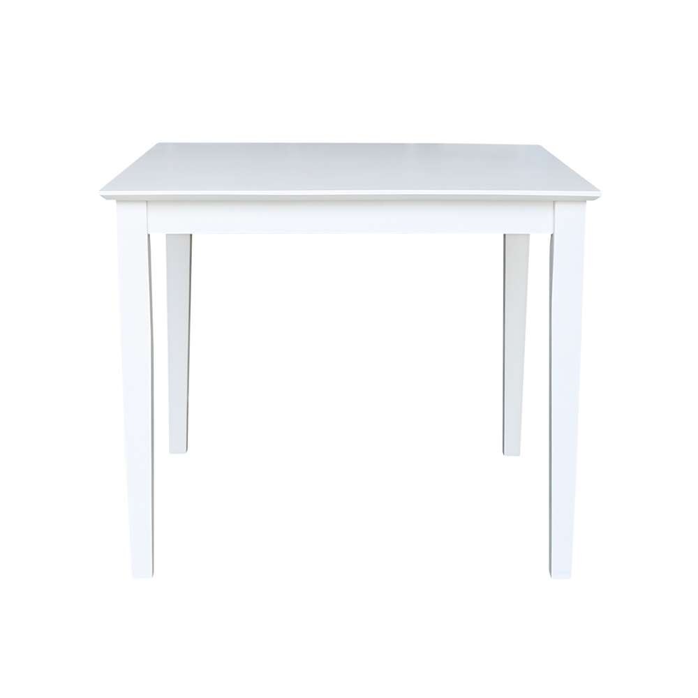 International Concepts - Solid Wood Top Table - Dining Height - Shaker Legs in White Finish - K08-3636-30S veiw 3