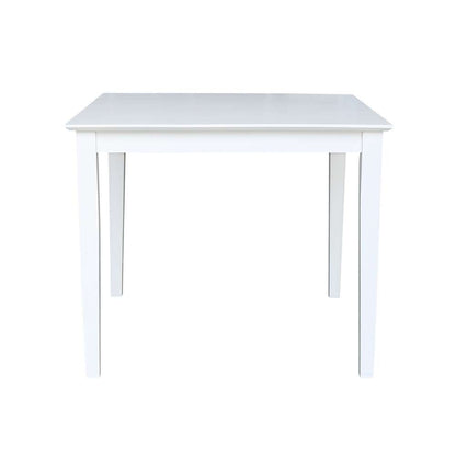 International Concepts - Solid Wood Top Table - Dining Height - Shaker Legs in White Finish - K08-3636-30S veiw 3