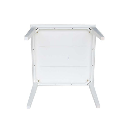 International Concepts - Solid Wood Top Table - Dining Height - Shaker Legs in White Finish - K08-3636-30S veiw 4