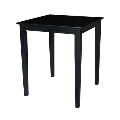International Concepts - Solid Wood Top Table - Shaker Legs in Black Finish - K46-3030-36S veiw 1