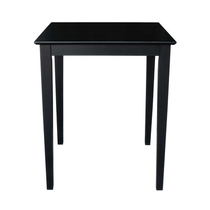 International Concepts - Solid Wood Top Table - Shaker Legs in Black Finish - K46-3030-36S veiw 3