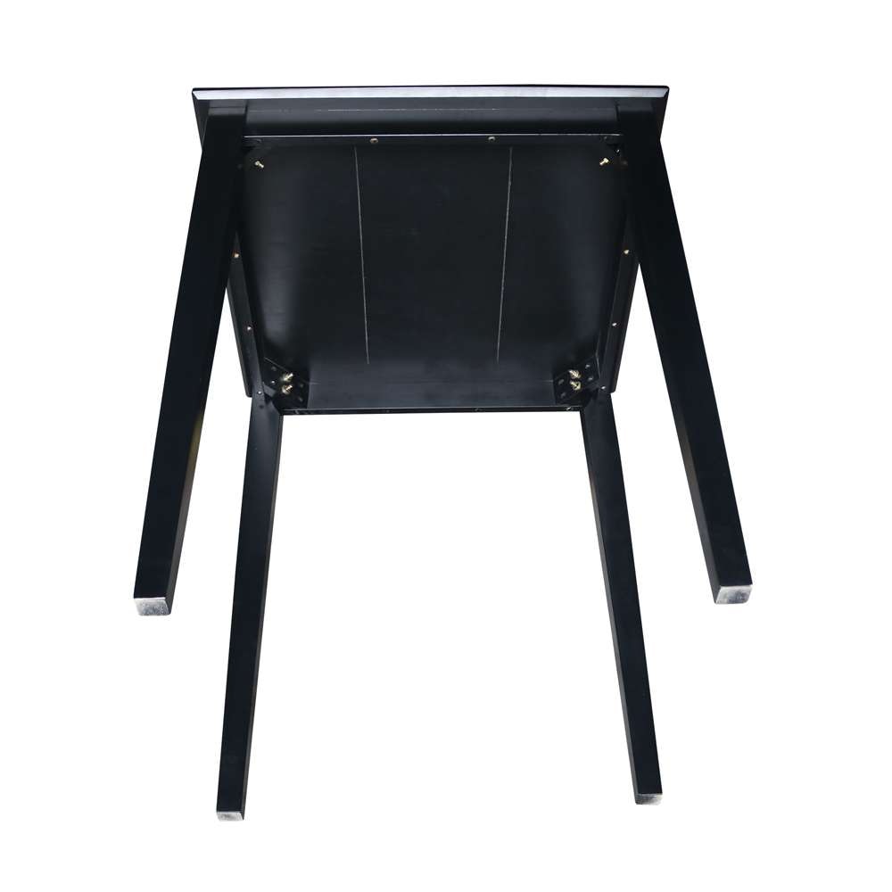 International Concepts - Solid Wood Top Table - Shaker Legs in Black Finish - K46-3030-36S veiw 7