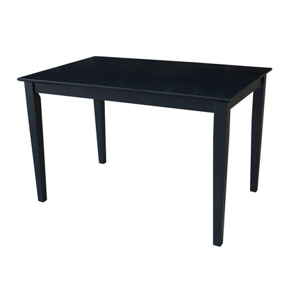 International Concepts - Solid Wood Top Table - Shaker Legs in Black Finish - K46-3048-30S veiw 1