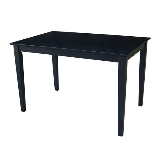 International Concepts - Solid Wood Top Table - Shaker Legs in Black Finish - K46-3048-30S veiw 1