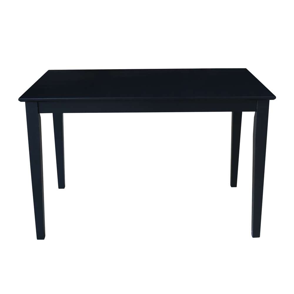 International Concepts - Solid Wood Top Table - Shaker Legs in Black Finish - K46-3048-30S veiw 3