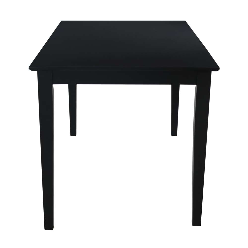 International Concepts - Solid Wood Top Table - Shaker Legs in Black Finish - K46-3048-30S veiw 4