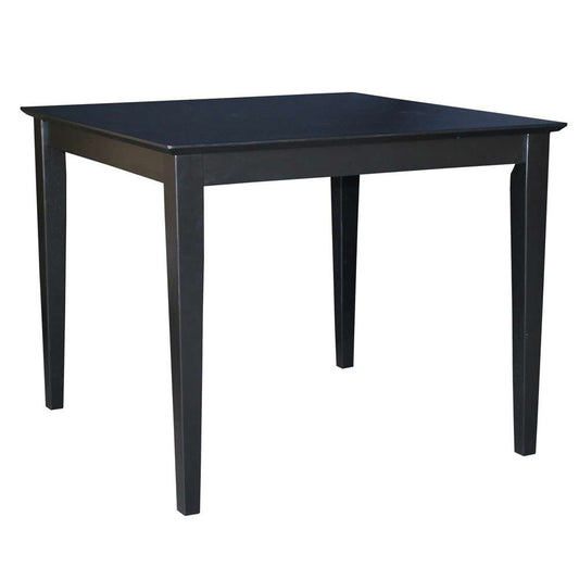 International Concepts - Solid Wood Top Table - Shaker Legs in Black Finish - K46-3636-30S veiw 1
