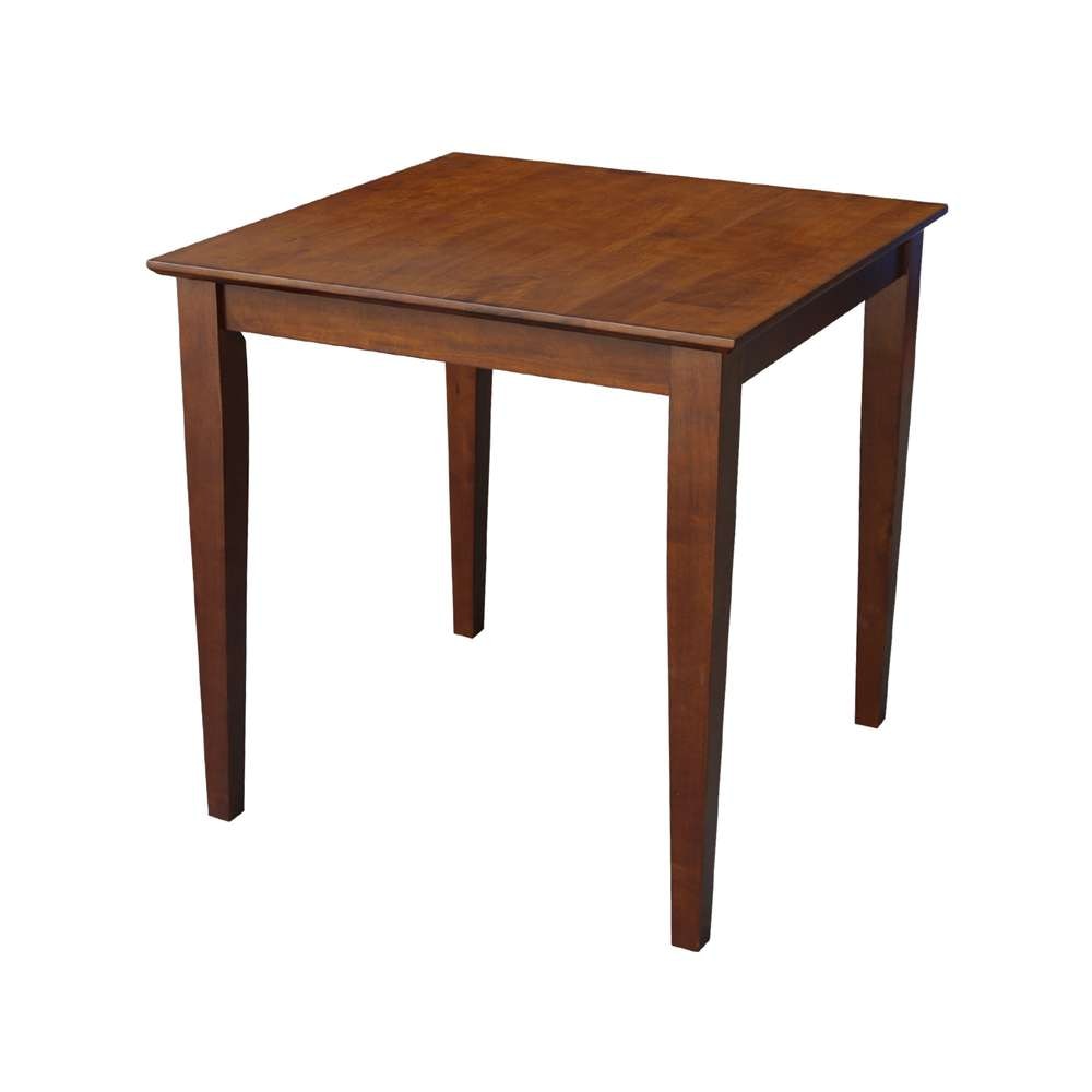 International Concepts - Solid Wood Top Table - Shaker Legs in Espresso Finish - K581-3030-30S veiw 3