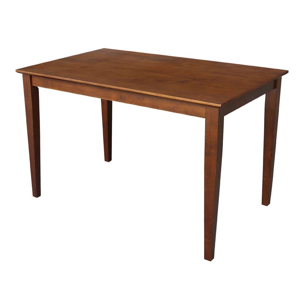 International Concepts - Solid Wood Top Table - Shaker Legs in Espresso Finish - K581-3048-30S veiw 1