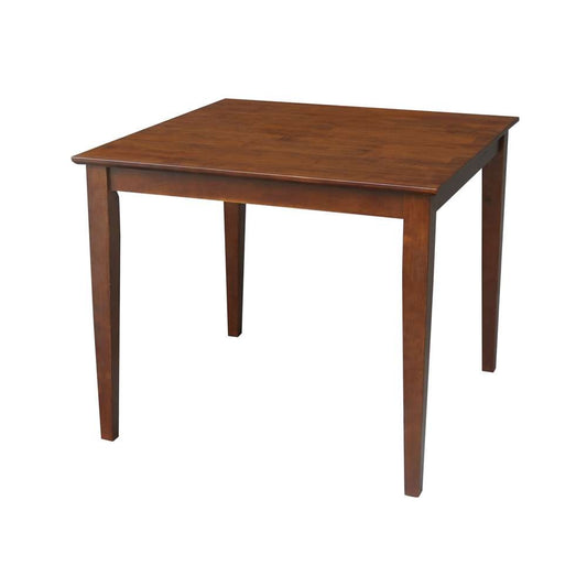 International Concepts - Solid Wood Top Table - Shaker Legs in Espresso Finish - K581-3636-30S veiw 1