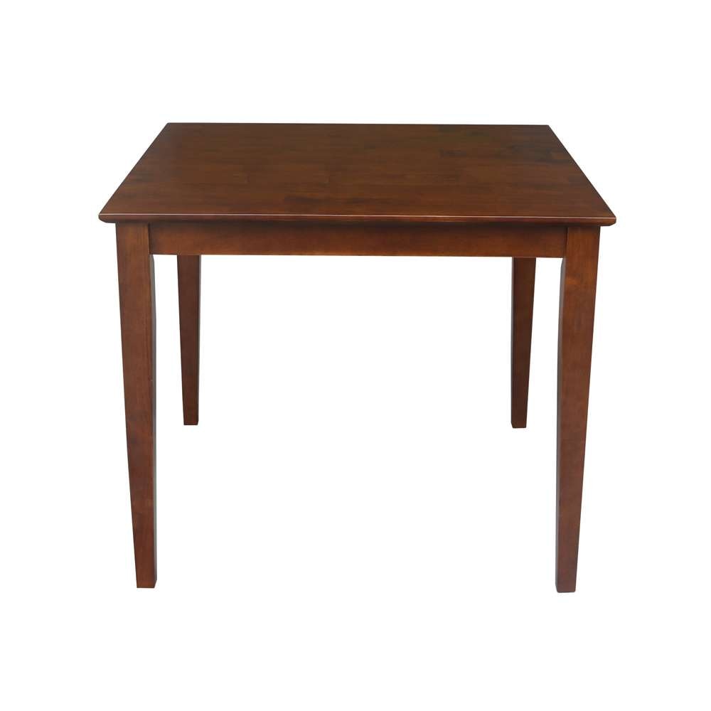 International Concepts - Solid Wood Top Table - Shaker Legs in Espresso Finish - K581-3636-30S veiw 3