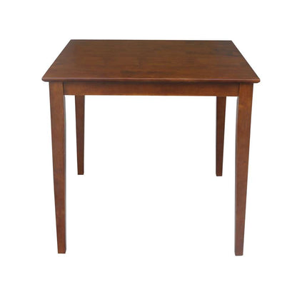 International Concepts - Solid Wood Top Table - Shaker Legs in Espresso Finish - K581-3636-36S veiw 3
