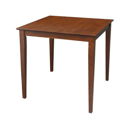 International Concepts - Solid Wood Top Table - Shaker Legs in Espresso Finish - K581-3636-36S veiw 4