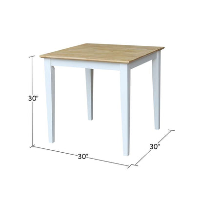 International Concepts - Solid Wood Top Table - Shaker Legs - T02-3030 veiw 2