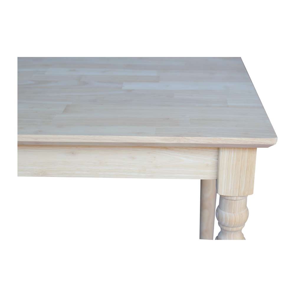 International Concepts - Solid Wood Top Table - Turned Legs - K-3030-330T veiw 2