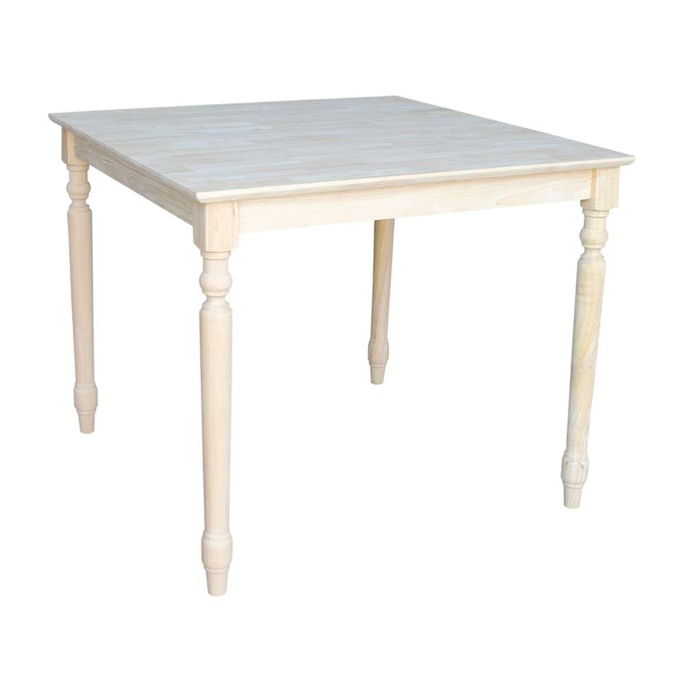 International Concepts - Solid Wood Top Table - Turned Legs - K-3636-330T veiw 1