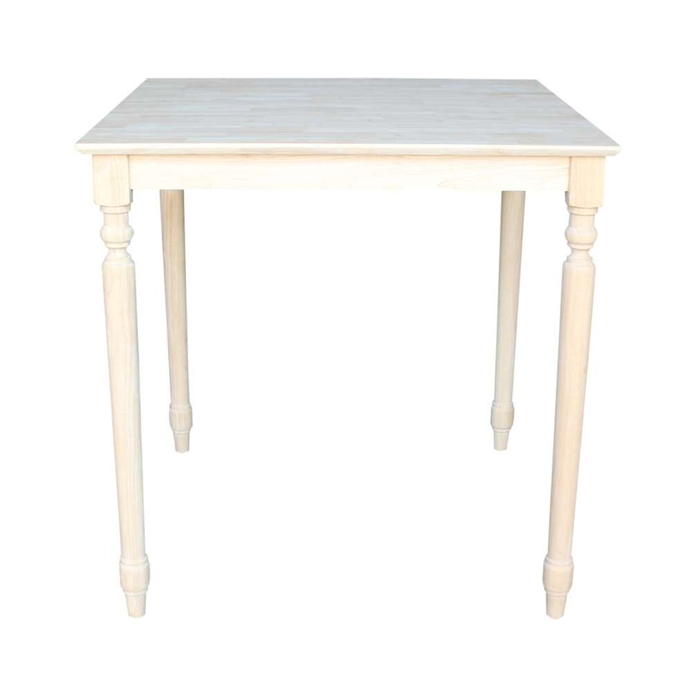 International Concepts - Solid Wood Top Table - Turned Legs - K-3636-336T veiw 2