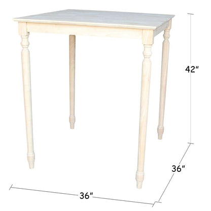 International Concepts - Solid Wood Top Table - Turned Legs - K-3636-342T veiw 6