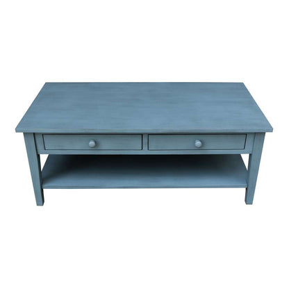 International Concepts - Spencer Coffee Table in Ocean Blue - Antique Rubbed Finish - OT32-8C veiw 9