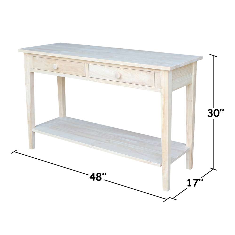 International Concepts - Spencer Console - Server Table - Standard Length - OT-8S veiw 3