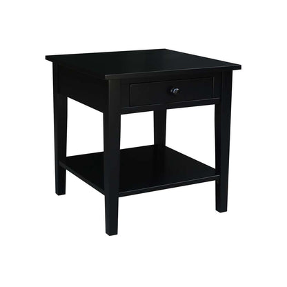 International Concepts - Spencer End Table in Black Finish - OT46-8E veiw 1
