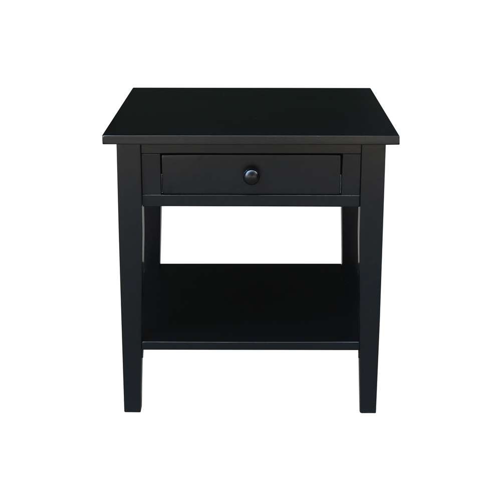 International Concepts - Spencer End Table in Black Finish - OT46-8E veiw 2