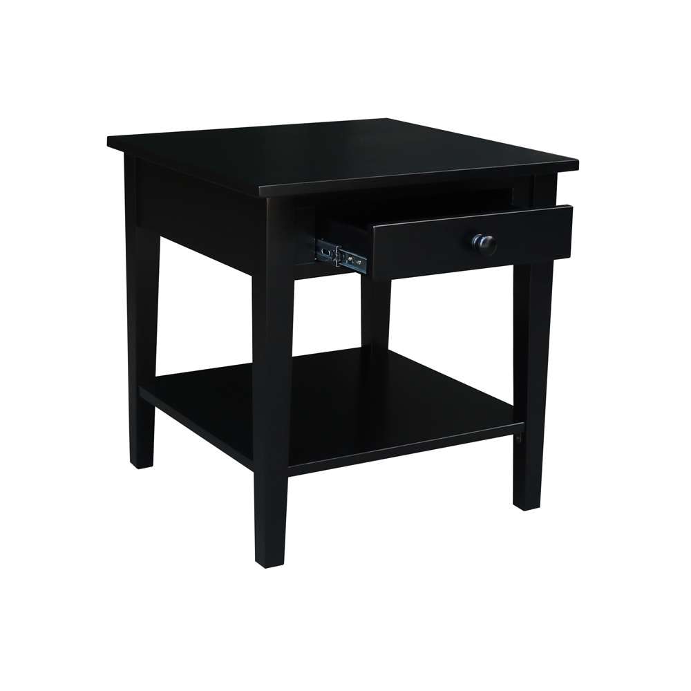International Concepts - Spencer End Table in Black Finish - OT46-8E veiw 3