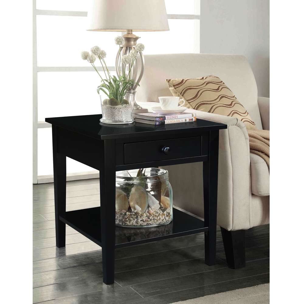 International Concepts - Spencer End Table in Black Finish - OT46-8E veiw 4
