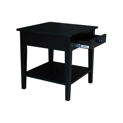 International Concepts - Spencer End Table in Black Finish - OT46-8E veiw 5
