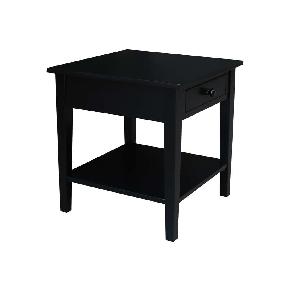 International Concepts - Spencer End Table in Black Finish - OT46-8E veiw 6