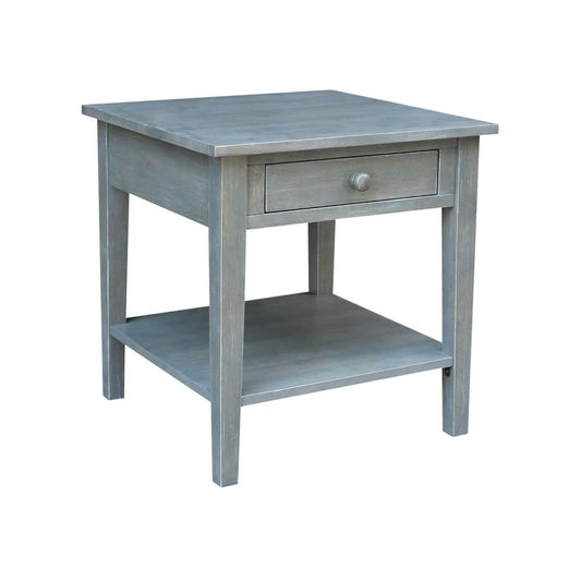 International Concepts - Spencer End Table in Heather Grey-Antique Washed Finish - OT105-8E veiw 1