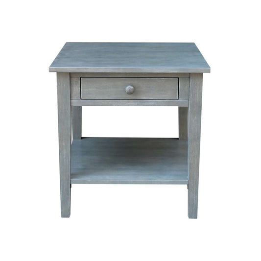 International Concepts - Spencer End Table in Heather Grey-Antique Washed Finish - OT105-8E veiw 2